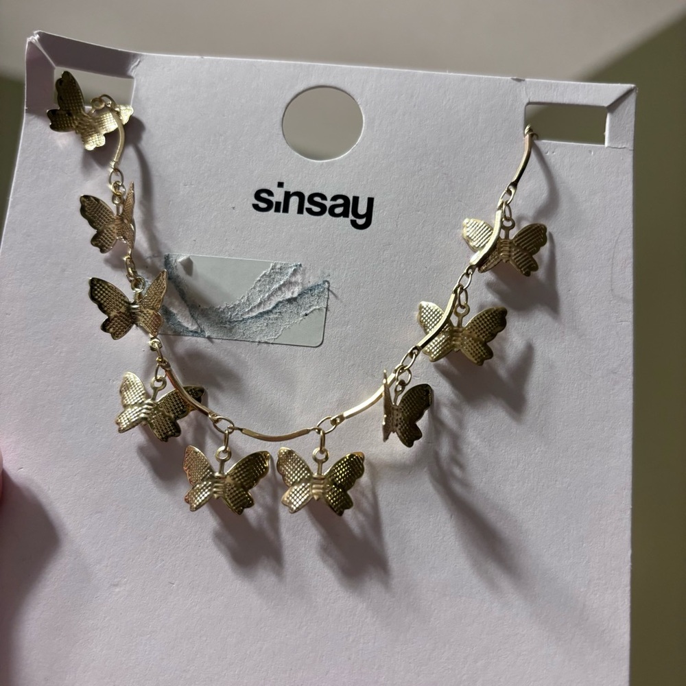 Reserved Gold Butterfly Charm Necklace